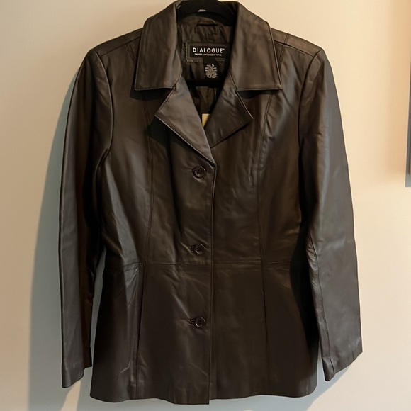 Dialogue Leather Jacket NWT - Picture 3 of 17